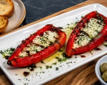 Γεμιστές πιπεριές φλωρίνης με τυριά