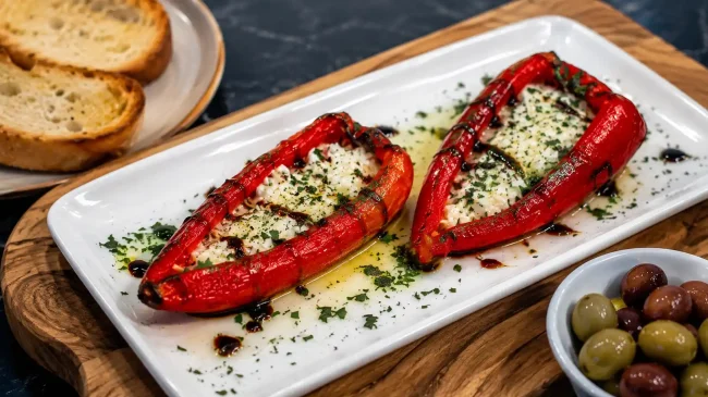 Γεμιστές πιπεριές φλωρίνης με τυριά