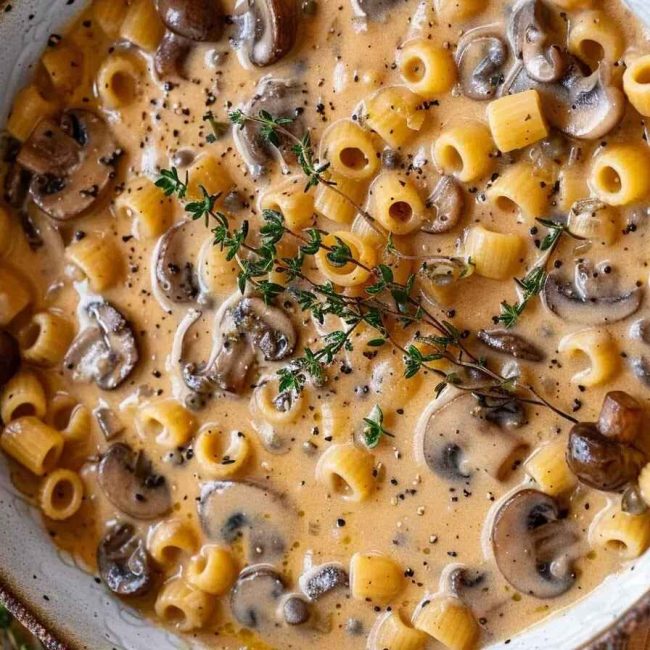 Μανιταρόσουπα με κοφτό μακαρονάκι