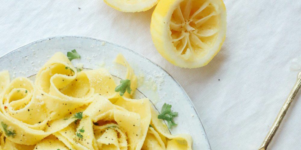 Ταλιατέλες με σάλτσα λεμονιού