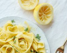 Ταλιατέλες με σάλτσα λεμονιού