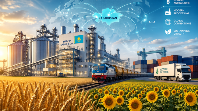 Το Καζακστάν χτίζει έναν περιφερειακό κόμβο επεξεργασίας τροφίμων