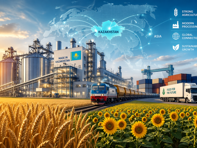 Το Καζακστάν χτίζει έναν περιφερειακό κόμβο επεξεργασίας τροφίμων